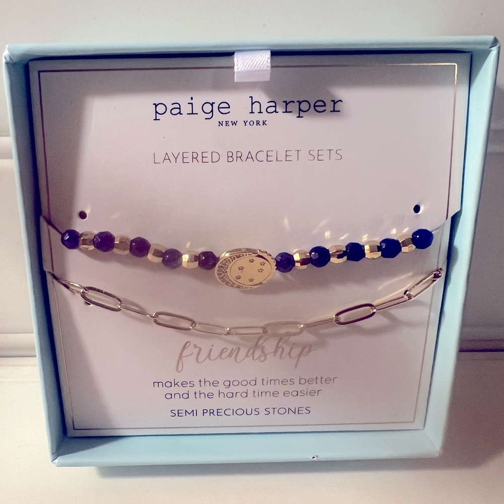 NEW in Box Paige Harper Layered Bracelet Set